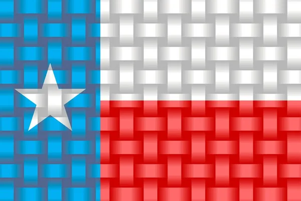 Texas Flagga Bakgrund Illustration Tredimensionell Flagga Texas — Stock vektor