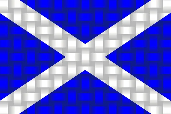 Hintergrund Der Schottischen Flagge Illustration Dreidimensionale Flagge Schottlands — Stockvektor