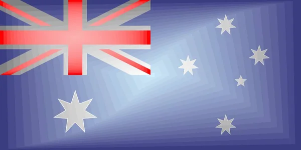 Australia Gradient Flag Ilustracja Trójwymiarowa Flaga Australii — Wektor stockowy