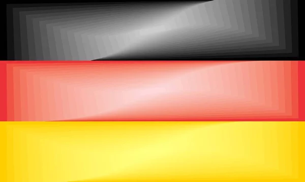 Germany Gradient Flag Illustration Three Dimensional Flag Germany — Stock Vector