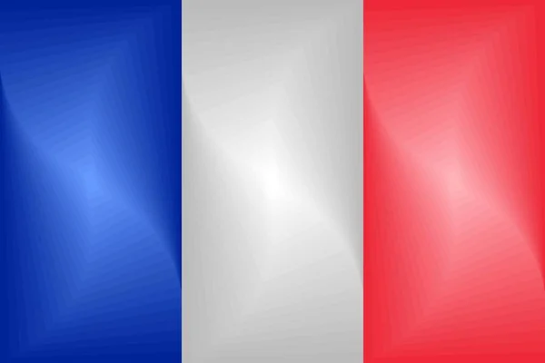 France Gradient Flag Illustration Тривимірний Прапор Франції — стоковий вектор