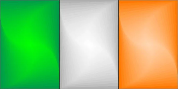 Flaga Gradientowa Irlandii Ilustracja Flaga Trójwymiarowa Irlandii — Wektor stockowy