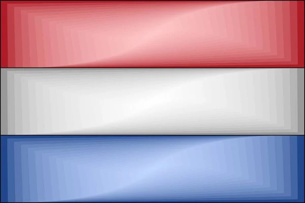 Hollandia Gradient Flag Illusztráció Háromdimenziós Zászló Hollandia — Stock Vector