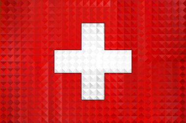 İsviçre 'nin Geometrik Bayrağı - Görüntü, İsviçre' nin Üç Boyutlu Bayrağı