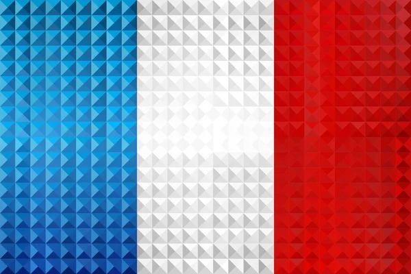 Bandeira Geométrica França Ilustração Bandeira Tridimensional França —  Vetores de Stock