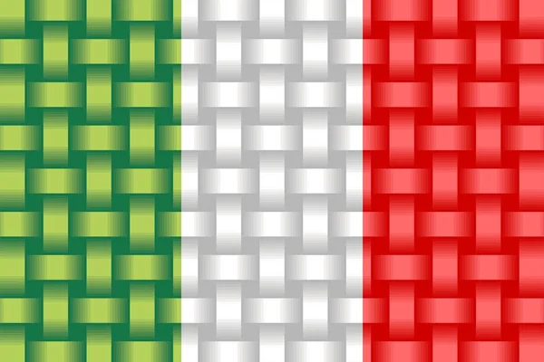 Italia Fondo Bandera Ilustración Bandera Tridimensional Italia — Vector de stock