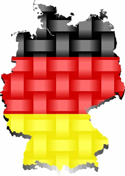 Deutschland Karte Illustration Dreidimensionale Deutschland Karte — Stockvektor