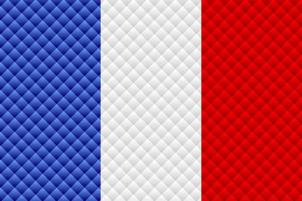 Bandeira Mosaico França Ilustração Bandeira Tridimensional França — Vetor de Stock