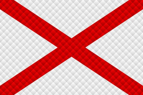 Bendera Mosaik Alabama Ilustrasi Bendera Tiga Dimensi Alabama - Stok Vektor