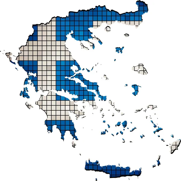 Řecko mapa grunge mozaika — Stockový vektor