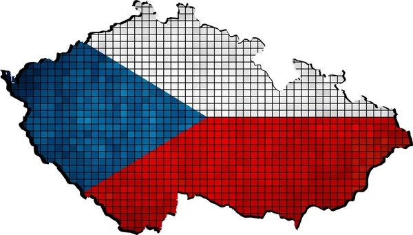 チェコ共和国地図グランジ モザイク — ストックベクタ