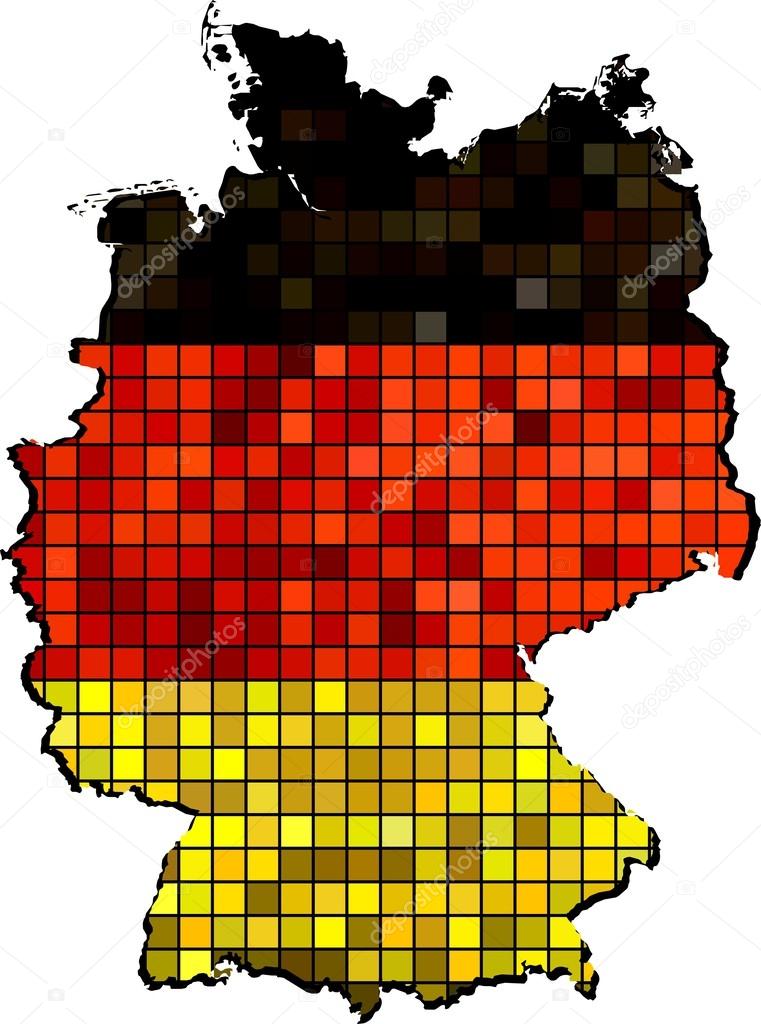 Germany map grunge mosaic