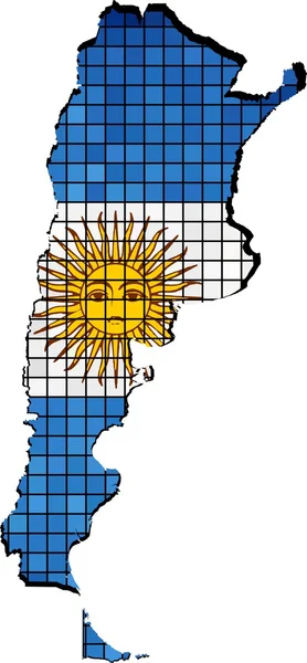 Argentinien Landkarte Grunge Mosaik — Stockvektor