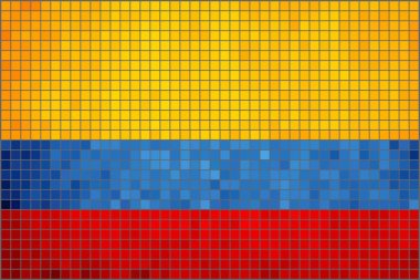Mozaik bayrak Kolombiya