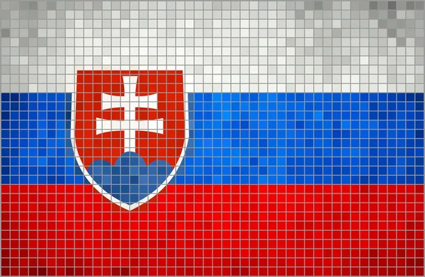 Mosaik flagga Slovakien — Stock vektor