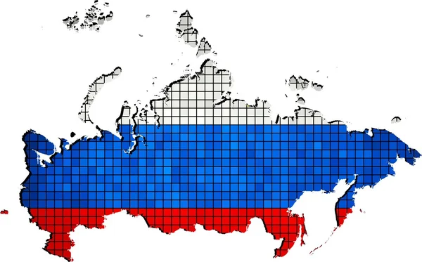 Russia map grunge mosaic — Stock Vector