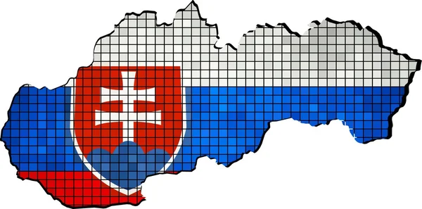 Slovakia map grunge mosaic — Stock Vector