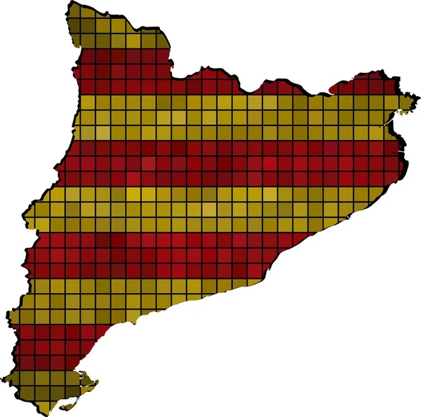 Catalonia mapa nieczysty mozaika — Wektor stockowy