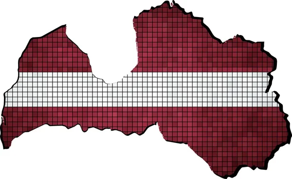 Letland kaart grunge mozaïek — Stockvector