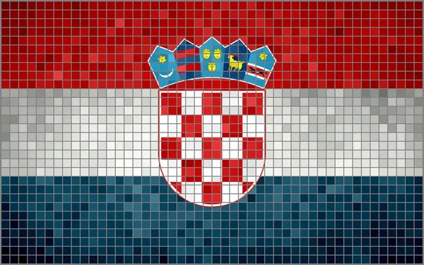 Mozaïek vlag van Kroatië — Stockvector