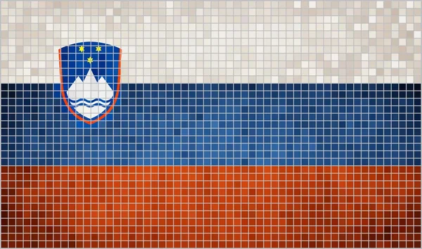 Mosaico Bandeira da Eslovénia —  Vetores de Stock