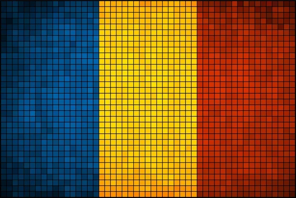 Mosaïque abstraite Drapeau du Tchad — Image vectorielle