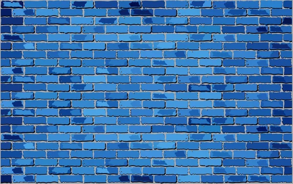 Blaue Ziegelwand — Stockvektor