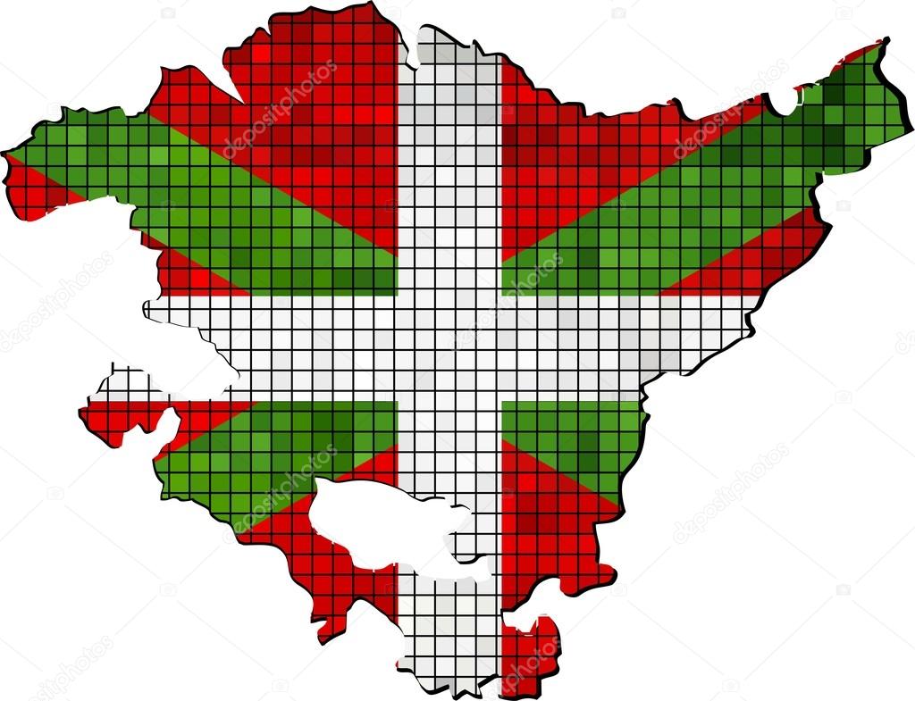 Basque map with flag inside