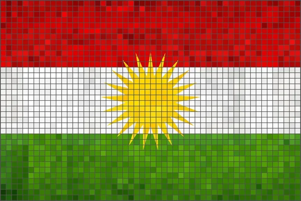 Flagga kurdistan — Stock vektor