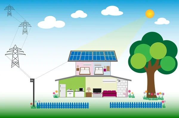 Illustration des Konzepts für erneuerbare Energien — Stockvektor