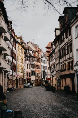 Nuremberg, Almanya 12.25.2019 Noel 'den sonra güzel ve huzurlu bir şehir. Nuremberg 'de seyahat etmek.