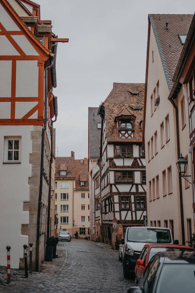 Nuremberg, Germany 12.25.2019 Beautiful and peaceful city after christmas. Traveling in Nuremberg old town.