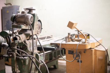 Marangozların atölyesindeki eski ahşap işçiliği aletleri.