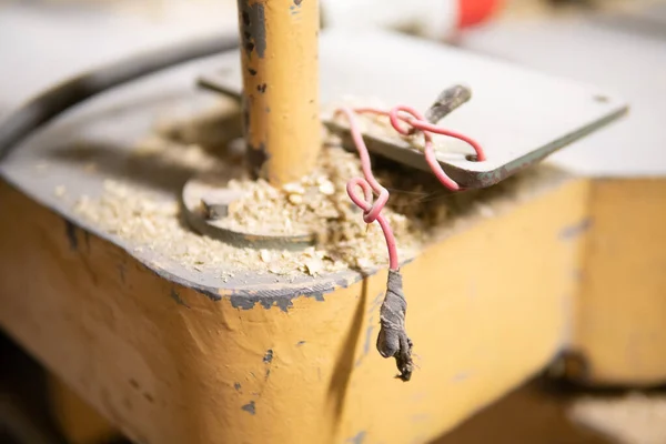 Bad Industrial Wiring Bad Wire Connection — Stock Photo, Image