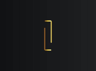 Logoyu numaralandırıyorum, modern ve zarif altın tasarım. Eps10 vektör illüstrasyonu         