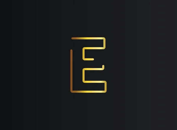 Number Logo Modern Elegant Golden Design Eps10 Vector Illustration — Stock Vector