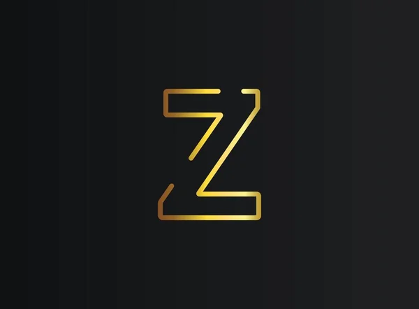 Z番号のロゴ モダンでエレガントな黄金のデザイン Eps10ベクトル図 — ストックベクタ