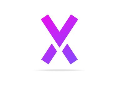 X harfli logo ikonu tasarımı. Marka etiketi, şablon elementleri, yaratıcı poster ve daha fazlası için