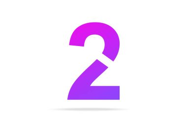 2 numaralı logo simgesi tasarımı. Marka etiketi, şablon elementleri, yaratıcı poster ve daha fazlası için