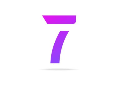 7 numaralı logo simgesi tasarımı. Marka etiketi, şablon elementleri, yaratıcı poster ve daha fazlası için
