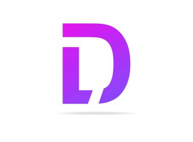D harfi logo simgesi tasarımı. Marka etiketi, şablon elementleri, yaratıcı poster ve daha fazlası için