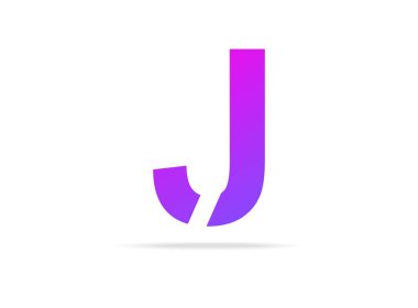J harfi logo ikonu tasarımı. Marka etiketi, şablon elementleri, yaratıcı poster ve daha fazlası için