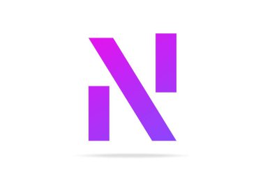 N harfi logo tasarımı. Marka etiketi, şablon elementleri, yaratıcı poster ve daha fazlası için