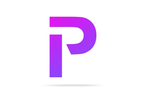 P文字のロゴアイコンデザイン ブランドラベル デザインテンプレート要素 クリエイティブポスターなど — ストックベクタ