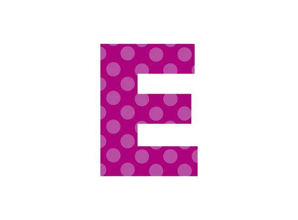Електронна Літера Фіолетовий Шрифт Зроблений Точкового Візерунка Полоки Дизайн Дитячого — стоковий вектор