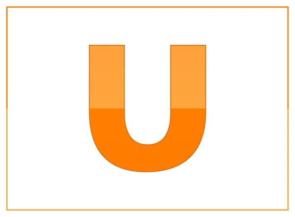 Caratteri Vettoriali Realizzati Con Colori Arancio Scuro Chiaro Logo Della — Vettoriale Stock
