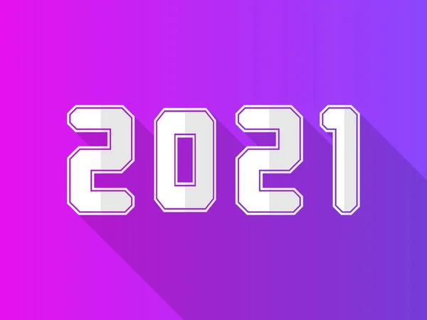 2021 Plantilla Vector Año Nuevo Diseño Dinámico Moderno Con Sombra — Vector de stock