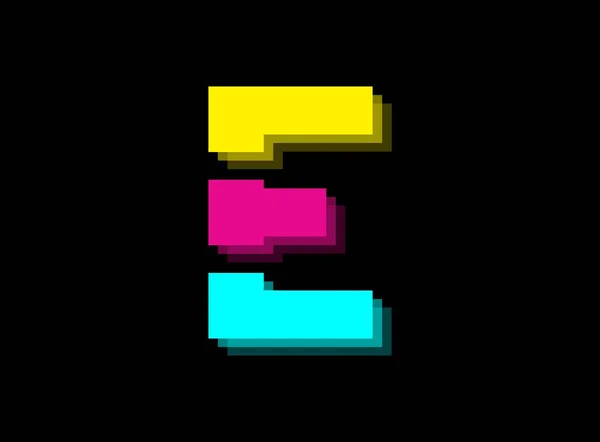 Λογότυπο Γραμματοσειράς Χρώματος Cmyk Γράμμα Διάνυσμα Desing Δυναμικό Split Μπλε — Διανυσματικό Αρχείο