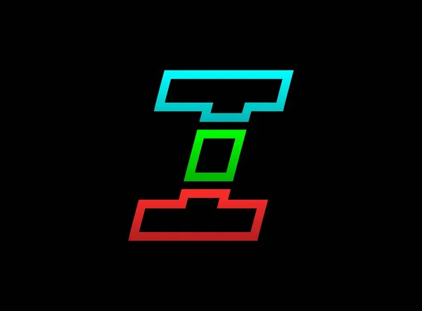Bokstaven Rgb Logotyp Vektor Desing Teckensnitt Dynamisk Split Röd Grön — Stock vektor