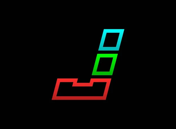 Rgb Vector Desing Font Dynamic Split Red Green Blue Color — 스톡 벡터